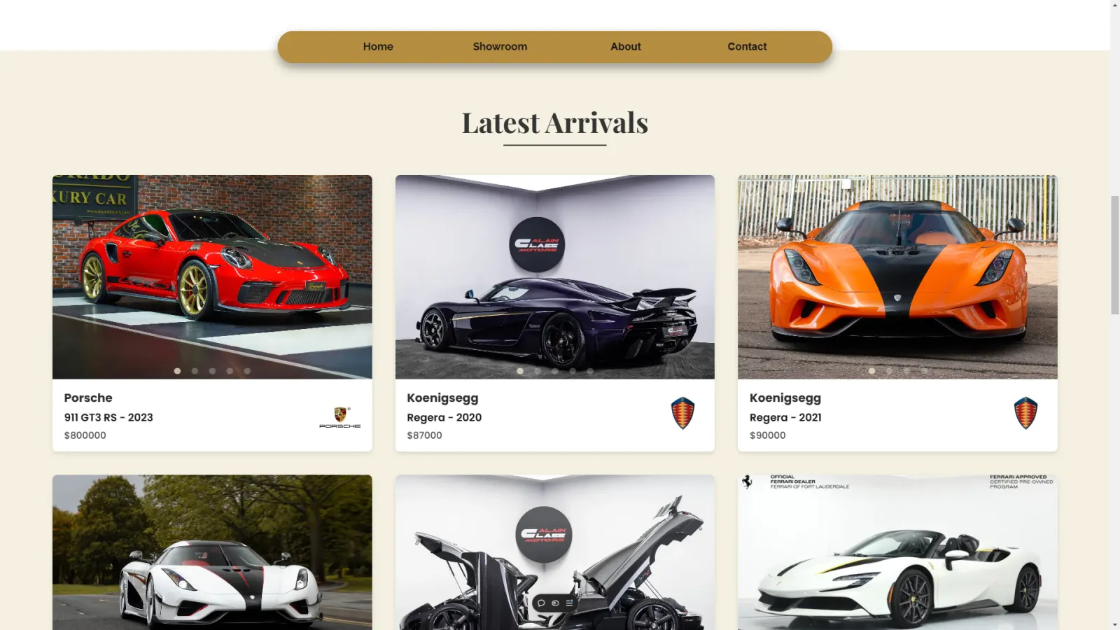 Car detail with specifications