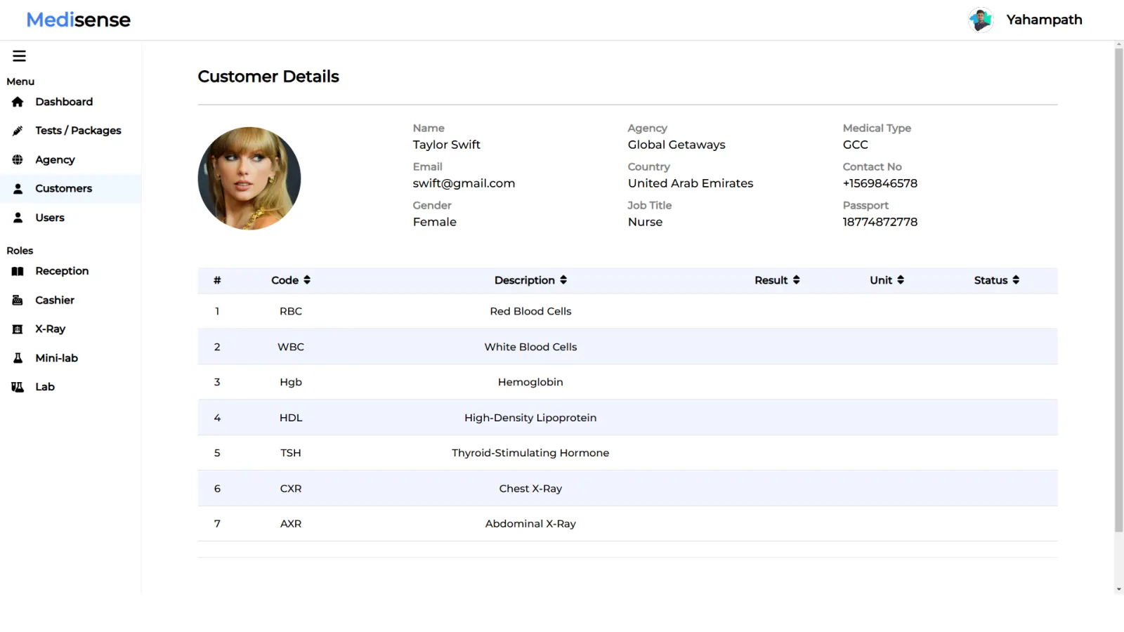 Main lab worklist